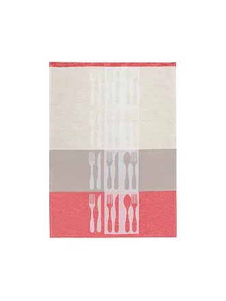 KRACHT | Halbleinen Jaquardtuch 50x70cm Messer / Gabel | 